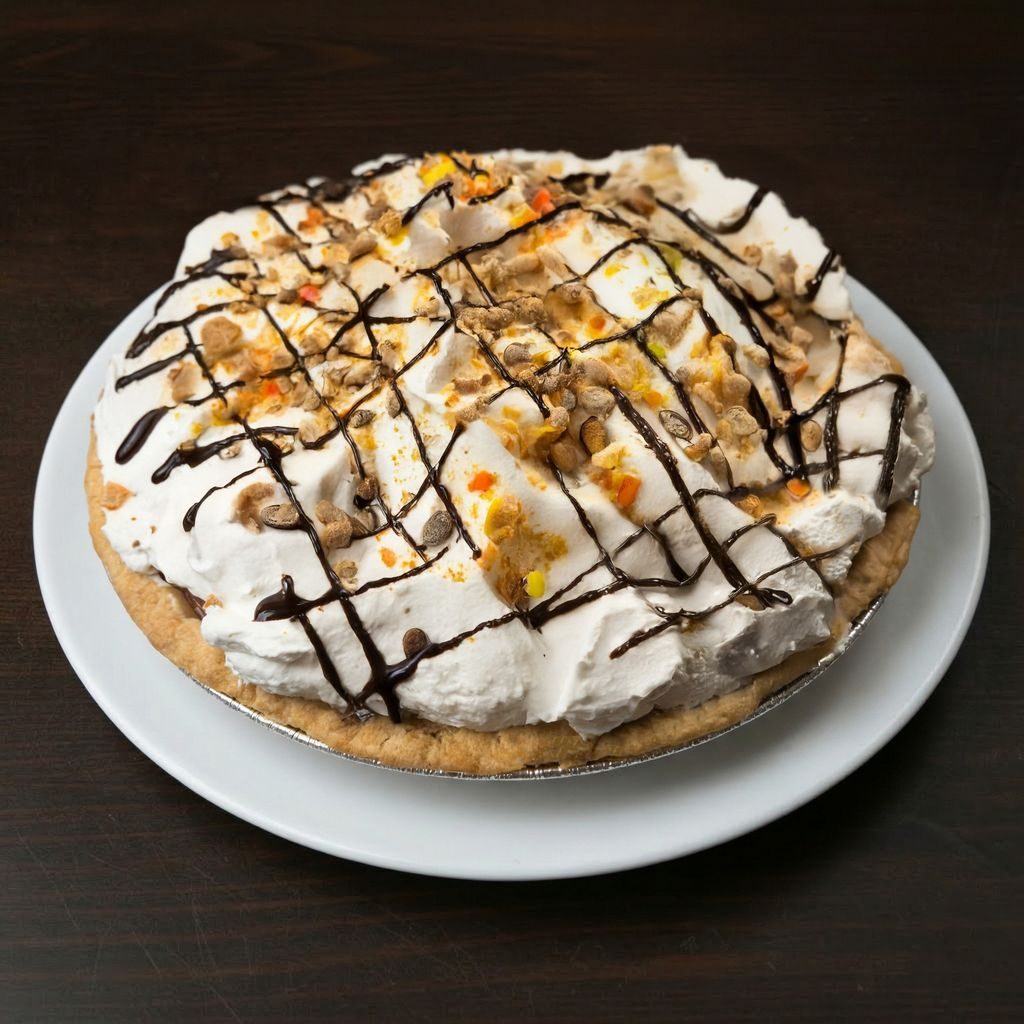 WHOLE CHOCOLATE PEANUT BUTTER PIE.