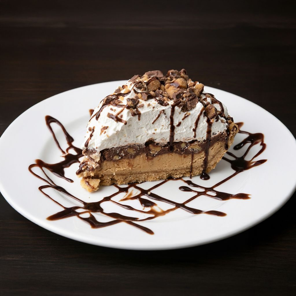 CHOCOLATE PEANUT BUTTER PIE.