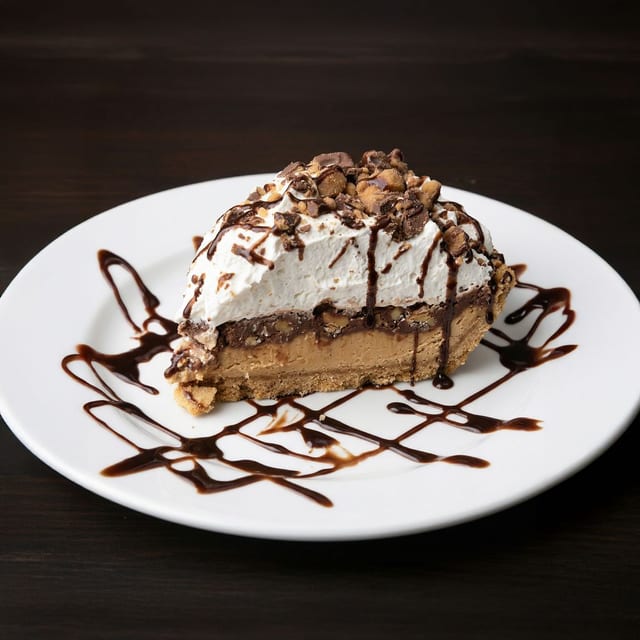 CHOCOLATE PEANUT BUTTER PIE.