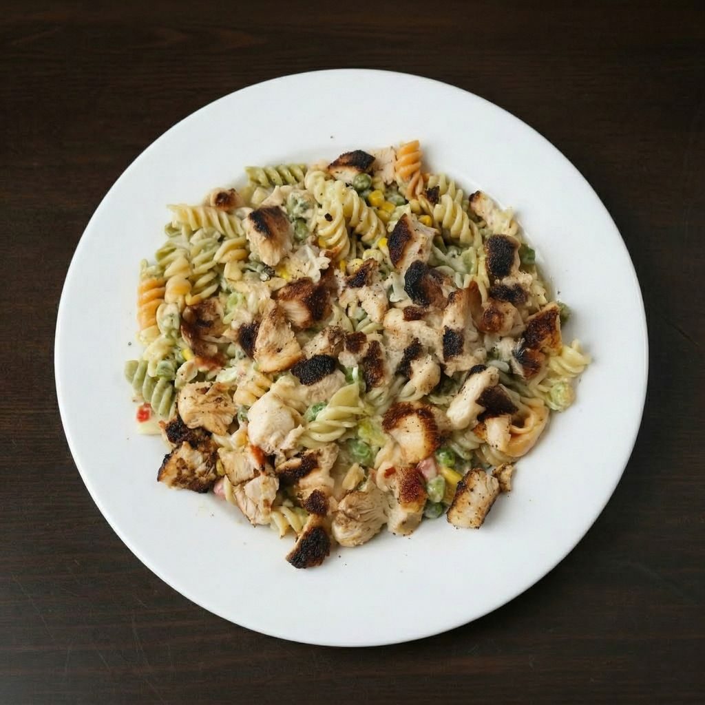 CHICKEN PASTA SALAD.